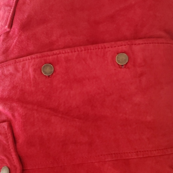 RAFAELLA SPRT Genuine Suede Trucker Jacket Western - Picture 9 of 9